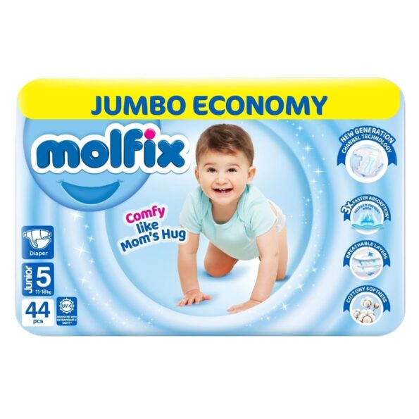 Molfix Diapers Size 5 Junior Jumbo Pack 11-18kg