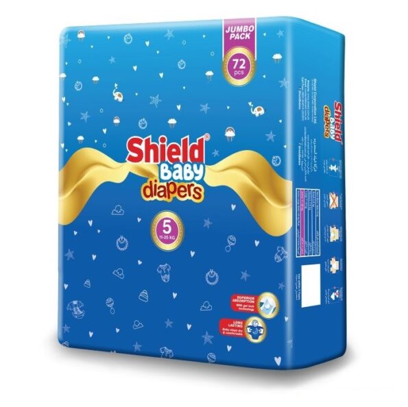 Shield Baby Diapers Size 5 XL Jumbo Pack 11-25kg