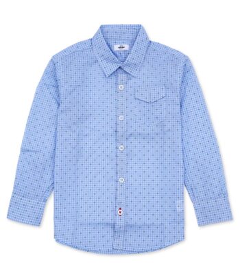 Blue Green Dot Boys Check Shirt