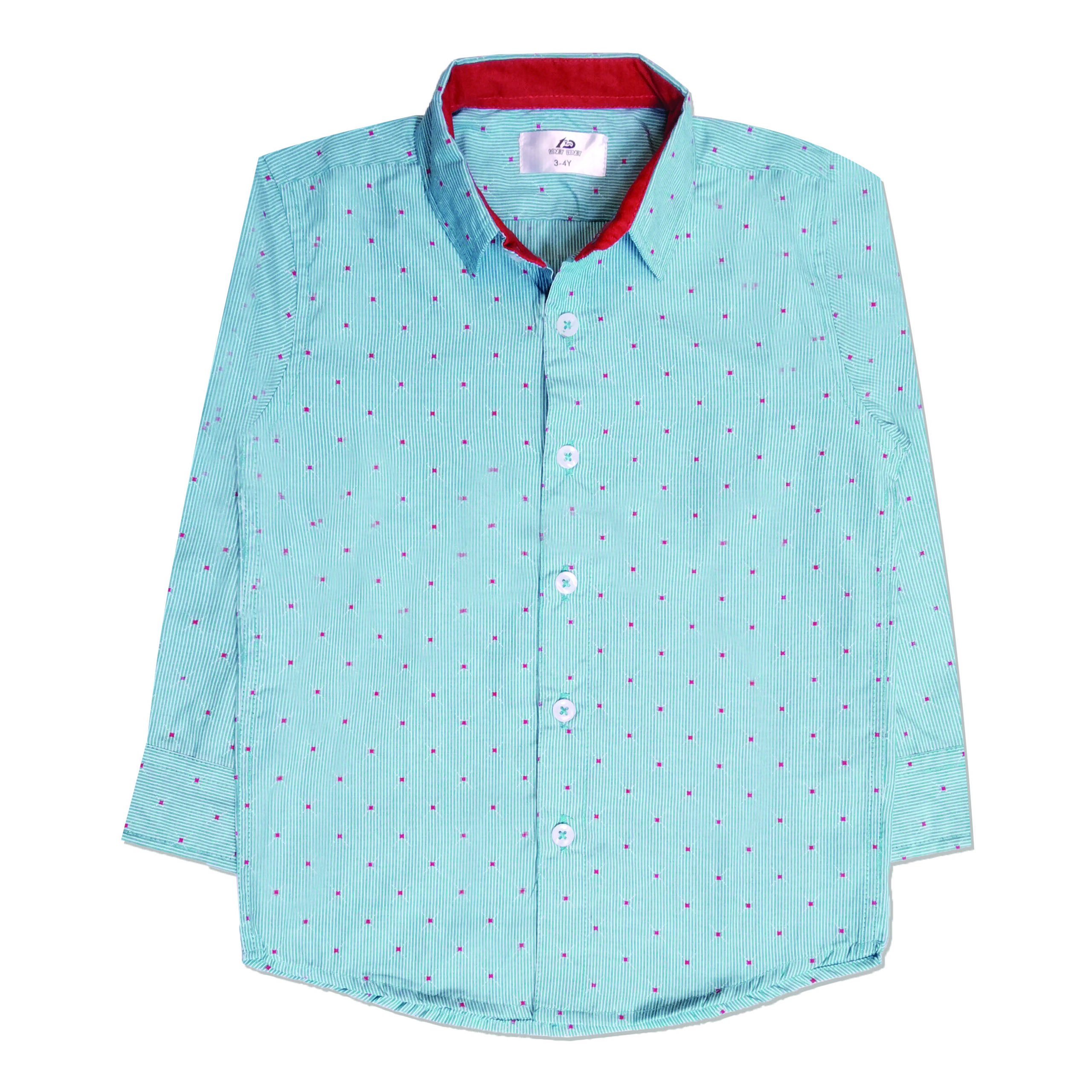 Dotted-Blue-Stripe-Shirt Dotted Blue Stripe Boys Shirt