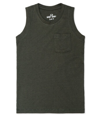 Green Self Stripe Tank Top
