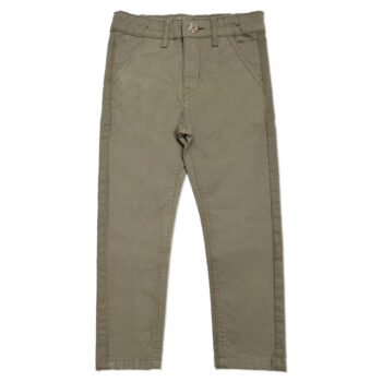 Green Cotton Boys Pant