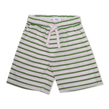 Green and White Stripe Short