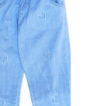 Light Blue Hearts Girls Denim Pant