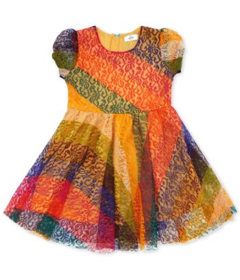 Multi Color Net Frock
