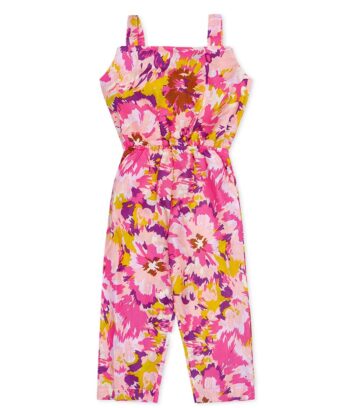 Pink Floral Jump Suit