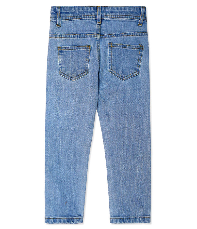 Regular Blue Denim Pant back